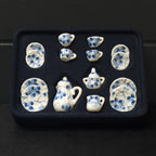 Dollhouse Minijaturni Keramički Set za čaj 1:12 (15kom) - Nemofila Plavooka