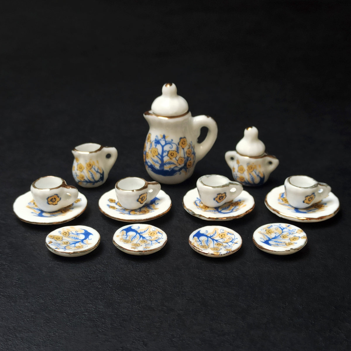 Dollhouse Minijaturni Keramički Set za čaj 1:12 (15kom) - Čarobna Jesen