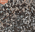 Close up of mineral stones: perlite, zeolite, pumice, lava rock